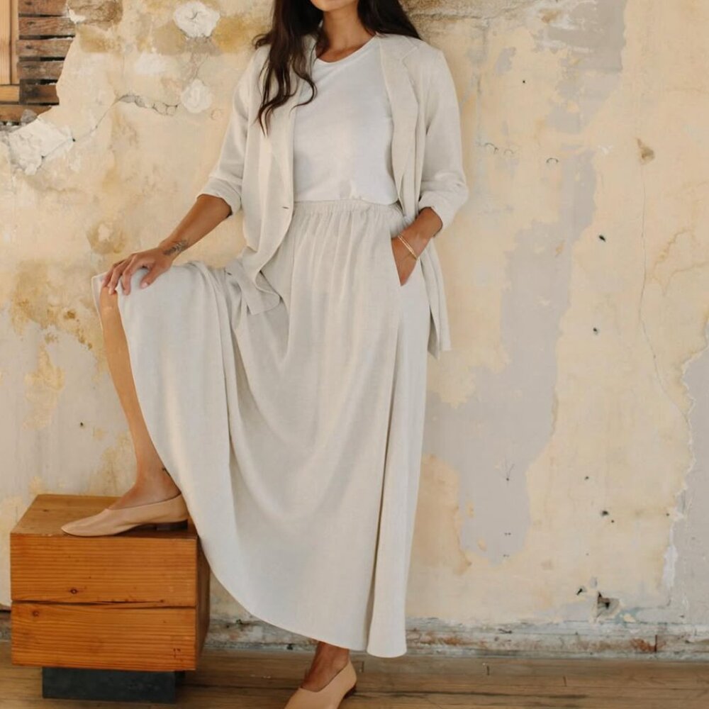 ISO Rachel Pally Rosalie Skirt-Black or Natural - Picture 2 of 2